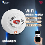焰井（YANJEN）烟雾报警器消防专用 厨房家用独立式烟感报警器智能无线远程连接手机感烟探测器 WIFI款