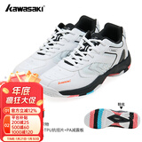 川崎（KAWASAKI）羽毛球鞋男女款防滑透气减震抗扭包裹性初学者步伐训练运动鞋 【缤纷黑】新K-003｜专业羽鞋 42