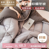 雅鹿·自由自在被子秋冬季A类抗菌棉被芯保暖单双人宿舍学生5斤150x200cm 古典灰
