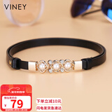 viney牛皮腰带女装饰女士皮带配裙毛衣腰封裙带裤带休闲高颜值生日礼物