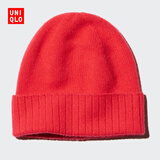 优衣库女装羊绒帽子479253 14 玛瑙红色 均码(46cm)