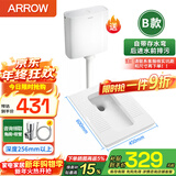 箭牌（ARROW）箭牌节水蹲便器防臭大冲力家用蹲坑便池卫浴卫生间蹲便器套装 B款带存水弯前排污深度256验货收