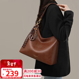 YUYULA牛皮包包女包托特包大容量通勤单肩大包生日情人节礼物送女友老婆