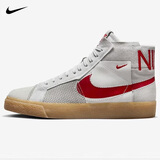 耐克NIKE男子休闲鞋ZOOM BLAZER新年红运动鞋FD5113-100 灰棕/红41