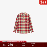 Levi's®SilverTab™25年新款男士美式复古格子休闲针织衬衫 红黄 S