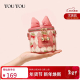toutou女包盒子包蝴蝶结樱桃链条红色生日新年情人节礼物斜挎包送女友