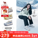 骆驼（CAMEL）【迪丽热巴同款】柠萌丑萌鞋女运动休闲鞋 L25A202062 米白/灰 39