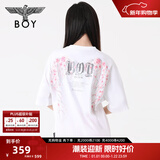 BOY LONDON【繁花】潮牌情侣款短袖樱花翅膀花卉印花T恤N01712 白色 XS