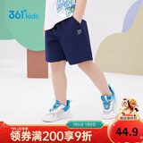 361°儿童短裤夏季男女童3-12岁透气运动裤梭织五分裤 藏青 110