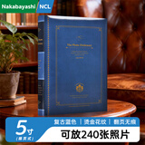 Nakabayashi仲林插袋式相册本240张5寸/三段式复古影集/插页小家庭相薄照片书 蓝色 BPL-240-2-B