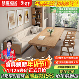 晶耀客厅实木双层大长书桌家用长条桌办公桌休闲写字桌沙发多人学习桌 实木书桌140*70*75*5cm 标准款