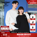 BOY LONDON【秋日极简】春季男女款提花潮牌圆领宽松卫衣N03029 黑色 L