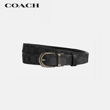 蔻驰（COACH）【品牌直供】女士针扣25MM腰带皮带炭黑色CX057礼物送女友次日达