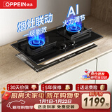 欧派（OPPEIN）燃气灶煤气灶70%热效率国家补贴天然气大面板液化气猛火灶磨砂面板双灶嵌入式台式两用 【800面板】AI智能调节火力-JJX64 液化气