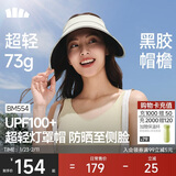 蕉下（beneunder）遮阳帽女防晒帽子太阳帽黑胶空顶帽防紫外线夏季蛋卷收纳便携白