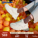 FILA  FUSION斐乐潮牌女鞋经典百搭硬糖鞋厚底老爹鞋时尚运动休闲鞋 棉花糖/银-MM 38