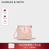 CHARLES&KEITH迷你菱格流浪包单肩斜挎双肩包包女包生日新年礼物CK2-60782390 【S号】粉红色Pink S