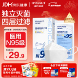 海氏海诺N95级医用防护口罩 灭菌级 柳叶形独立包装30支/盒成人独立包装