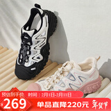 骆驼（CAMEL）丑萌登山鞋女时尚撞色户外休闲鞋 L24S076620 米/银/粉 39