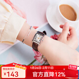 卡西欧（CASIO）手表女 复古小方表 气质女表 简约指针学生石英表情人节礼物 LTP-V007L-9B