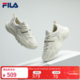 斐乐女鞋老爹鞋火星鞋潮流复古轻便厚底运动鞋女 微白/雨雾灰-WA 37.5