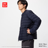 优衣库男女装高级轻型羽绒便携式茄克夹克外套排骨羽绒服478275 478275/69藏青色 M
