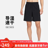 耐克（NIKE）男运动短裤 夏季梭织短裤休闲裤 跑步速干 DV9331-010 黑 M