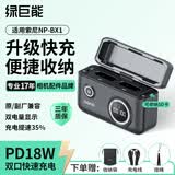 绿巨能（llano）快充盒CS2适用索尼ZV-1M2相机BX1电池充电器RX100M7/M6/5/RX1R/PJ410/AS30/WX350/HX90V双充充电仓