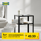 宜家（IKEA）KNARREVIK科纳列维克收纳床边桌家用落地搁架床头置物架 黑色