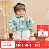 巴拉巴拉童装婴儿羽绒服男童冬季女童短款外套儿童宝宝萌 粉绿40345 100 充绒量79g