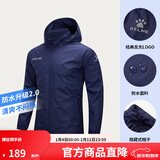 KELME/卡尔美运动风雨衣男女情侣防风衣防雨连帽足球训练外套 深蓝 XL 180