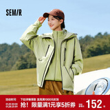 森马（Semir）外套男冬季套装抗静电摇粒绒两件套连帽三防夹克109724108101
