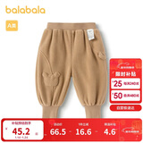 巴拉巴拉宝宝裤子男童长裤女童加绒裤冬装运动裤摇粒绒潮208424108205