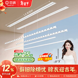 恋晴电动隐形晾衣架全嵌入式照明语音家用阳台隐藏自动升降智能晾衣架 DZ-023B双杆 1.8米(带晒被杆)