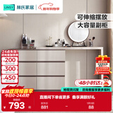 林氏家居现代简约梳妆台卧室小户型化妆桌可伸缩书桌斗柜一体OV3C