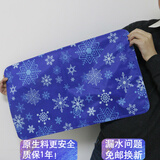 家得安冰敷颈椎枕大号水枕头注水冰晶枕学生夏凉枕头降温枕头 深蓝雪花 60/35cm1年内漏水换新