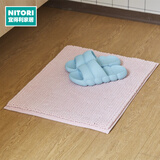 NITORI宜得利家居 家用卫生间垫子门口地垫雪尼尔吸水防滑浴室垫 粉红 80cm*50cm 1件数