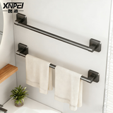 馨沛太空铝毛巾架免打孔卫生间置物架浴室挂架厕所拖鞋架浴巾收纳架