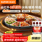 苏泊尔（SUPOR）暖菜板 家用热菜板饭菜保温板 烘干发酵解冻加热 80CM圆形加热菜板 可旋转餐桌转盘 BZ80RH851J