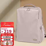 高尔夫（GOLF）双肩包女15.6英寸笔记本电脑包旅行背包书包商务出差行李包皮粉色