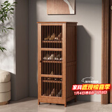 安尔雅新中式鞋柜门口简易鞋架家用收纳透气大容量多层玄关柜 单门款