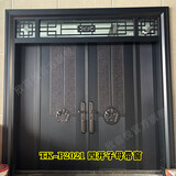 别墅大门农村自建房玻璃铜门铸铝门进户入户门防盗门锌铁合金仿铜门 TK-P2021