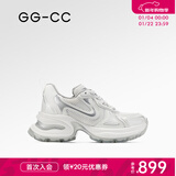 GG-CC【明星同款】月落星河银色厚底老爹鞋女百搭秋季新款G23X4317 银渐白 37