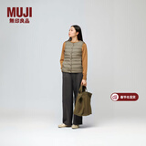 MUJI女式 轻量羽绒便携式 背心 马甲马夹女款冬季内胆保暖女装 卡其绿 S (155/80A)