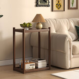 家逸沙发边柜双层储物边几实木简约客厅茶几可移动小户型茶台桌子