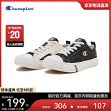 Champion美国冠军板鞋女男 日系休闲撞色简约百搭帆布鞋24FWK05 黑色 35 