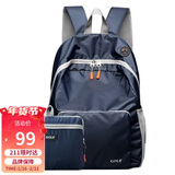 高尔夫（GOLF）双肩包男女可折叠电脑背包书包14英寸轻便户外旅行包旅游运动登山