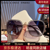 CinvaiKrose太阳镜女士夏季2026新款大框墨镜女生高级感防晒户外开车旅行眼镜 透明灰【眼镜盒三件套】