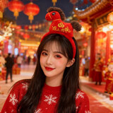 烨翡俪女孩马毛绒发箍学生发饰洗脸化妆头箍道具儿童头饰发卡发饰
