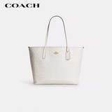 蔻驰（COACH）【品牌直供】女士CITY33大号手提单肩斜挎托特包白色CV976礼物